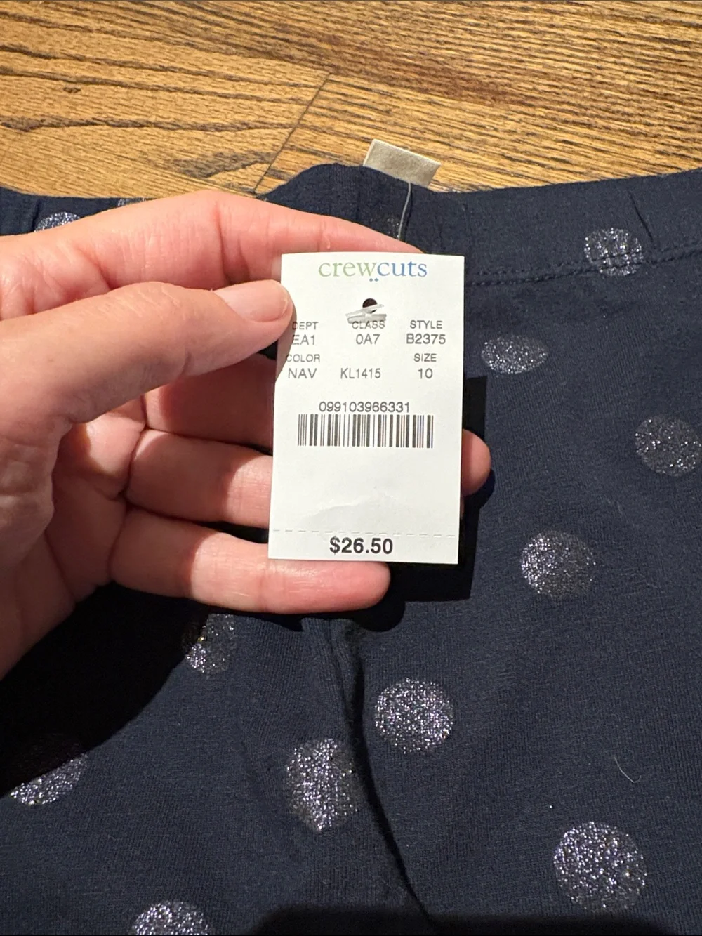 Crewcuts glitter dot leggings